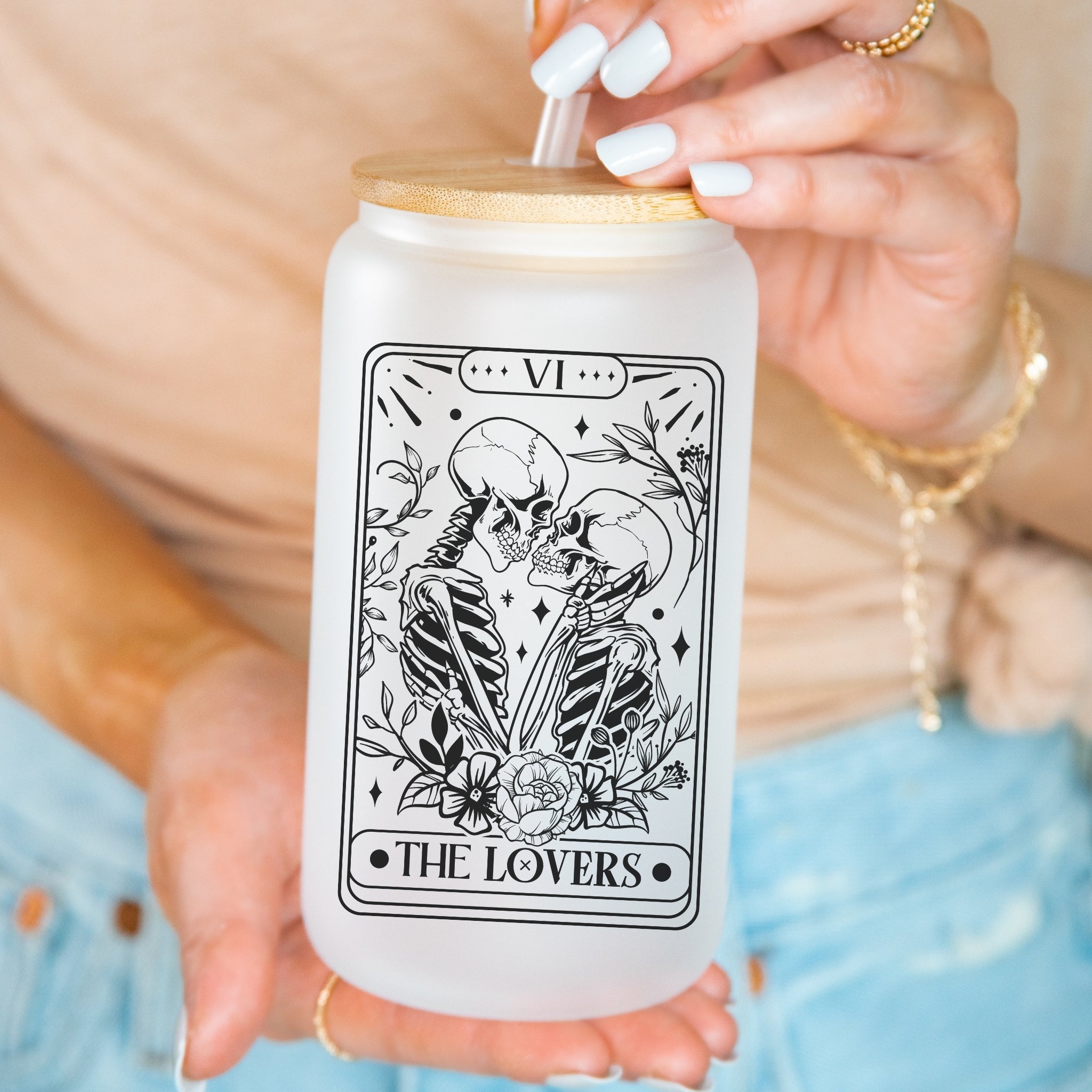 The Lovers Tarot Glass